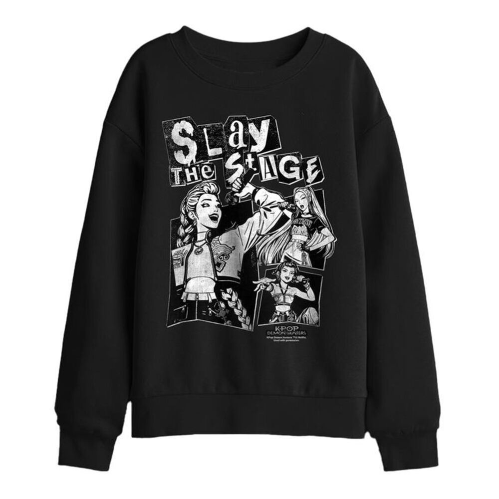 K-Pop Demon Hunters Childrens/Kids Huntrix Slay The Stage Sweatshirt / Black